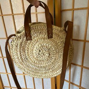 Palm Straw Circle Bag